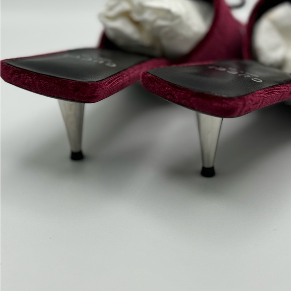 Gucci GG Jacquard Bow Slide Sandals 37 - Picture 3 of 10